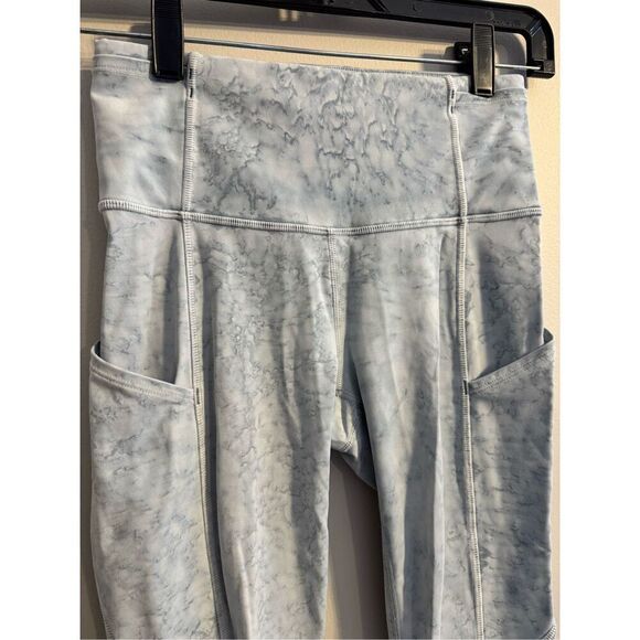 Lululemon Fast Free High Rise Performance Leggings Size 4 Nulux City Grit White - Picture 6 of 12